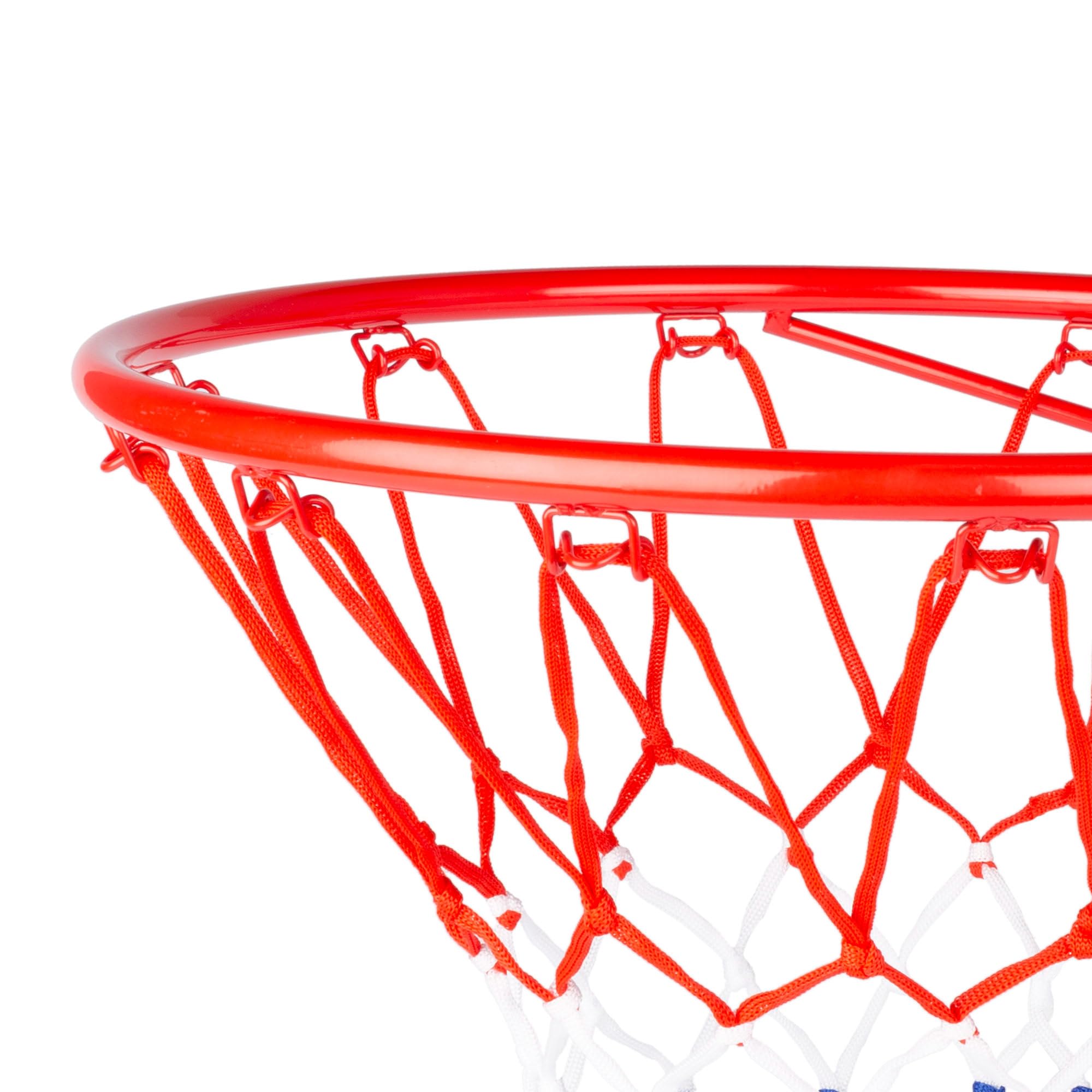 AKTIVE 54279 Canasta de Baloncesto Pared, 39 cm, Escala 1/1.16, Red de poliéster y aro metálico, Instalación con 4 Tornillos incluidos, para Jugar en casa, terraza o jardín