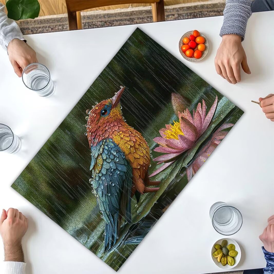 Puzzle 1500 Piezas, Puzzle Pájaro de Madera para Adultos, Regalos -2620