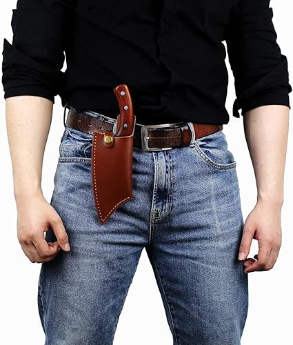 Miniatura 4 de Cuchillo de cocina Cuchillos de deshuesado/Cuchillos forjados Cuchillo multiusos para asar a la parrilla de acero al carbono con funda de cuero