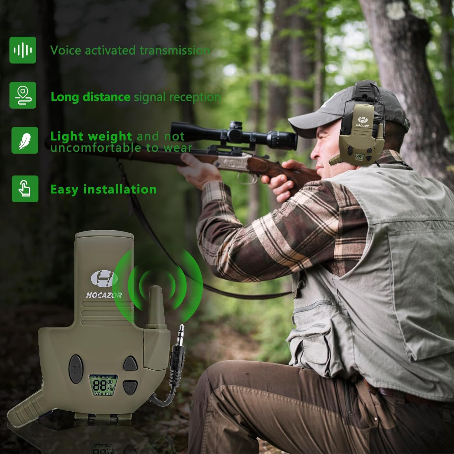 W01 Walkie Talkies Compatible with Walker's Razor Slim Electronic Ear Muffs…