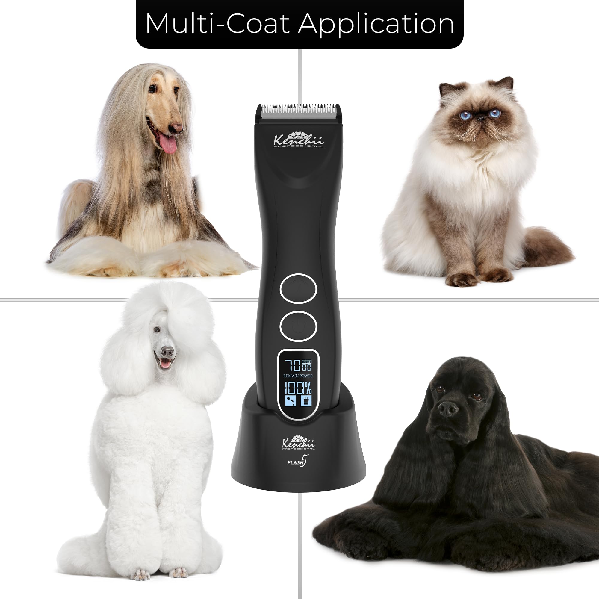 Amazon.com: Kenchii Flash 5 Matte Black 5-in-1 Pet Grooming