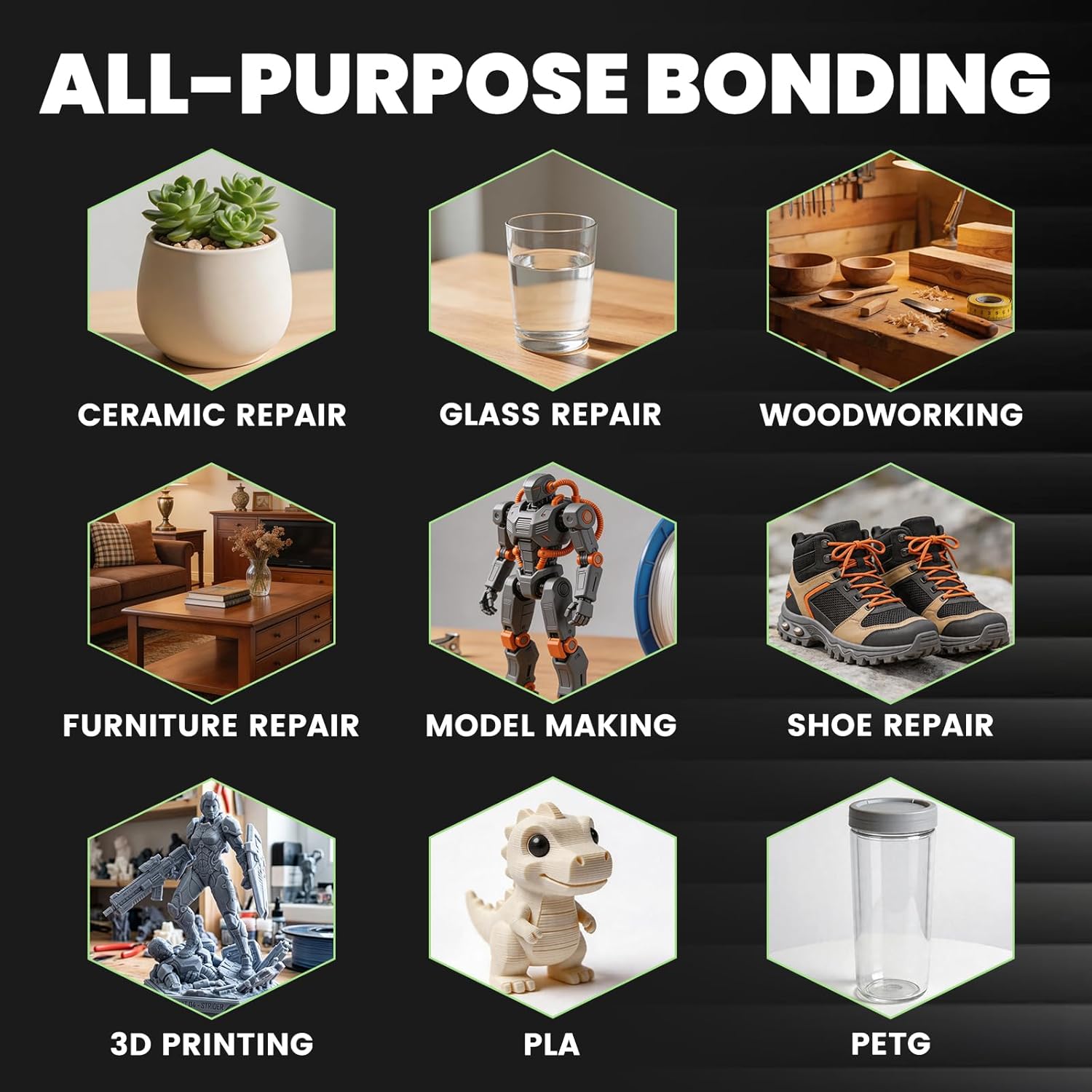 Medium Super Glue Pro Kit 120 Gram (4.2 oz) CA Glue for 3D Printing Crafts PLA Models Woodworking Aquarium, All-Purpose Cyanoacrylate Adhesive Repair Plastic Crafts Ceramic Glass Pottery Fast & Strong