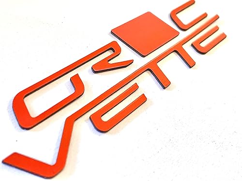 Miniatura 1 de Insertos de letras naranjas para salpicadero o parachoques trasero compatibles con Cor_Vette C6 2005-2012 ABS plástico no calcomanías