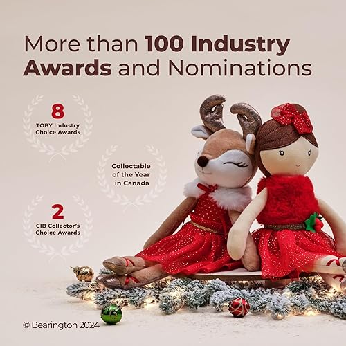 Vista 38 de Bearington - Osito de peluche navideño Jolly Jingles, 10 pulgadas alto, con pelaje ultrasuave, gorro de Papá Noel, bolsa de juguetes, lazo de satén