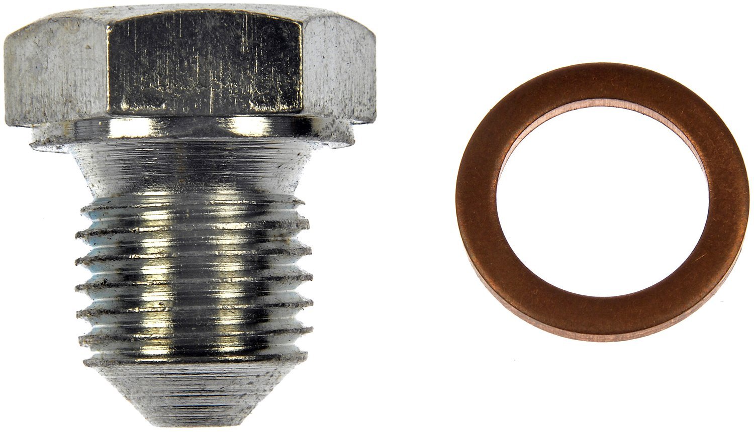 Dorman 090-169 Oil Drain Plug - Dorman Engine Oil Drain Plug 090-169 - OIL DRAIN PLUG - Oil Drain Plug Standard M14-1.50, Head Size 19mm - Oil Pan Drain Plug - This replacement engine oil drain plug is a direct replacement for a damaged or worn original equipment drain plug, precisely matching the thread pitch to ensure a quality seal. - Audi 2023-15, Audi 1991-73, Seat 2017-16, Volkswagen 2023-13, Volkswagen 2009-74 - Oil Drain Plug Standard M14-1.50, Head Size 19mm