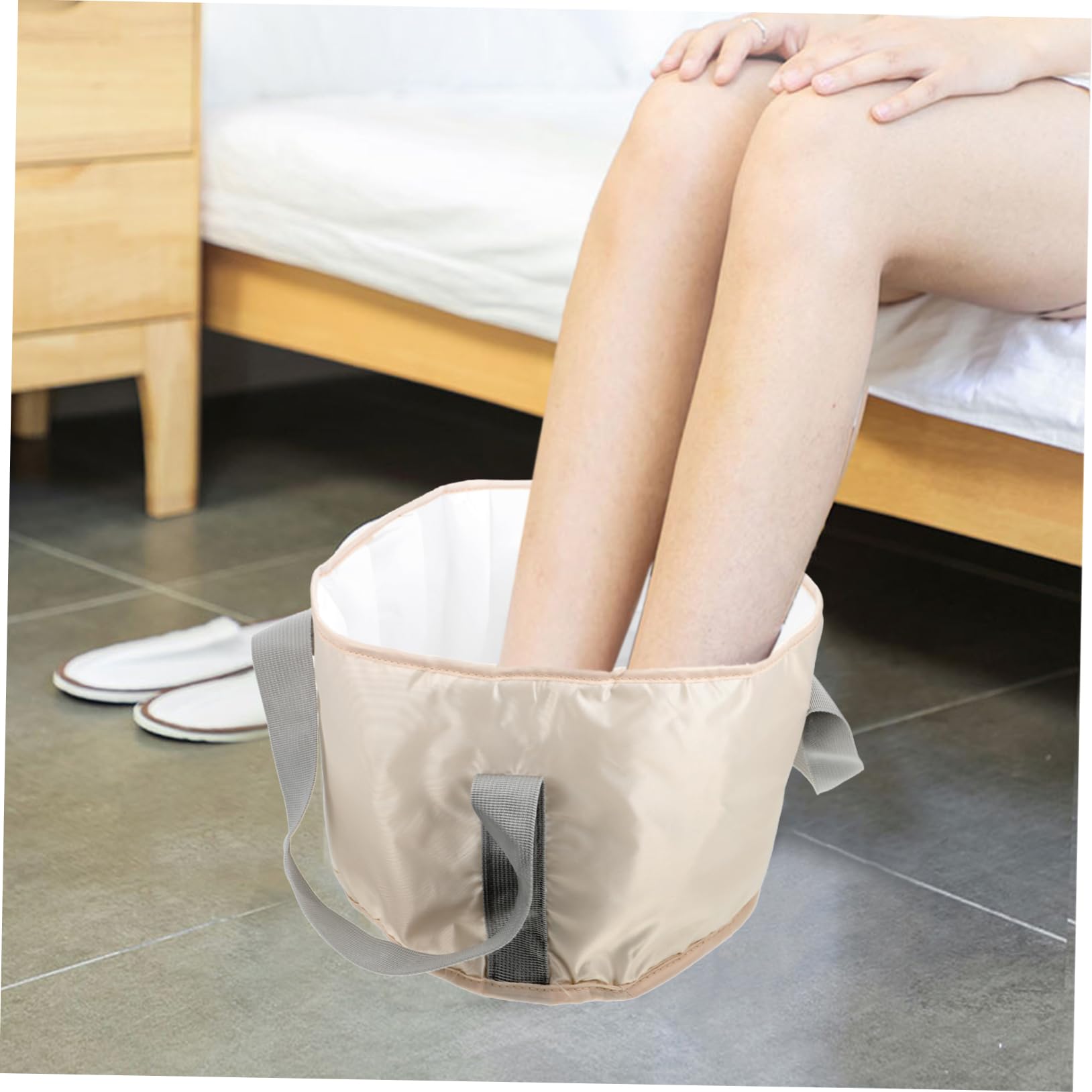 Healeved 3pezzi Borsa Da Bagno Portatile Per Pediluvio Contenitore Per Campeggio Con Isolamento Termico Per Viaggi e Attività All Aperto Capacità Ampia e Design Pratico