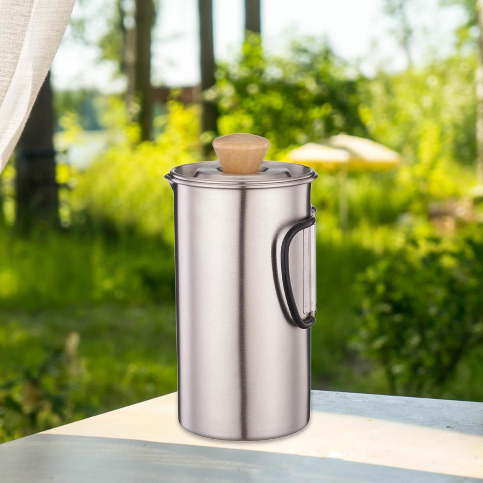 B Baosity Cafetera de émbolo de 1000 Ml con Filtro, de Metal Resistente a La Corrosión.