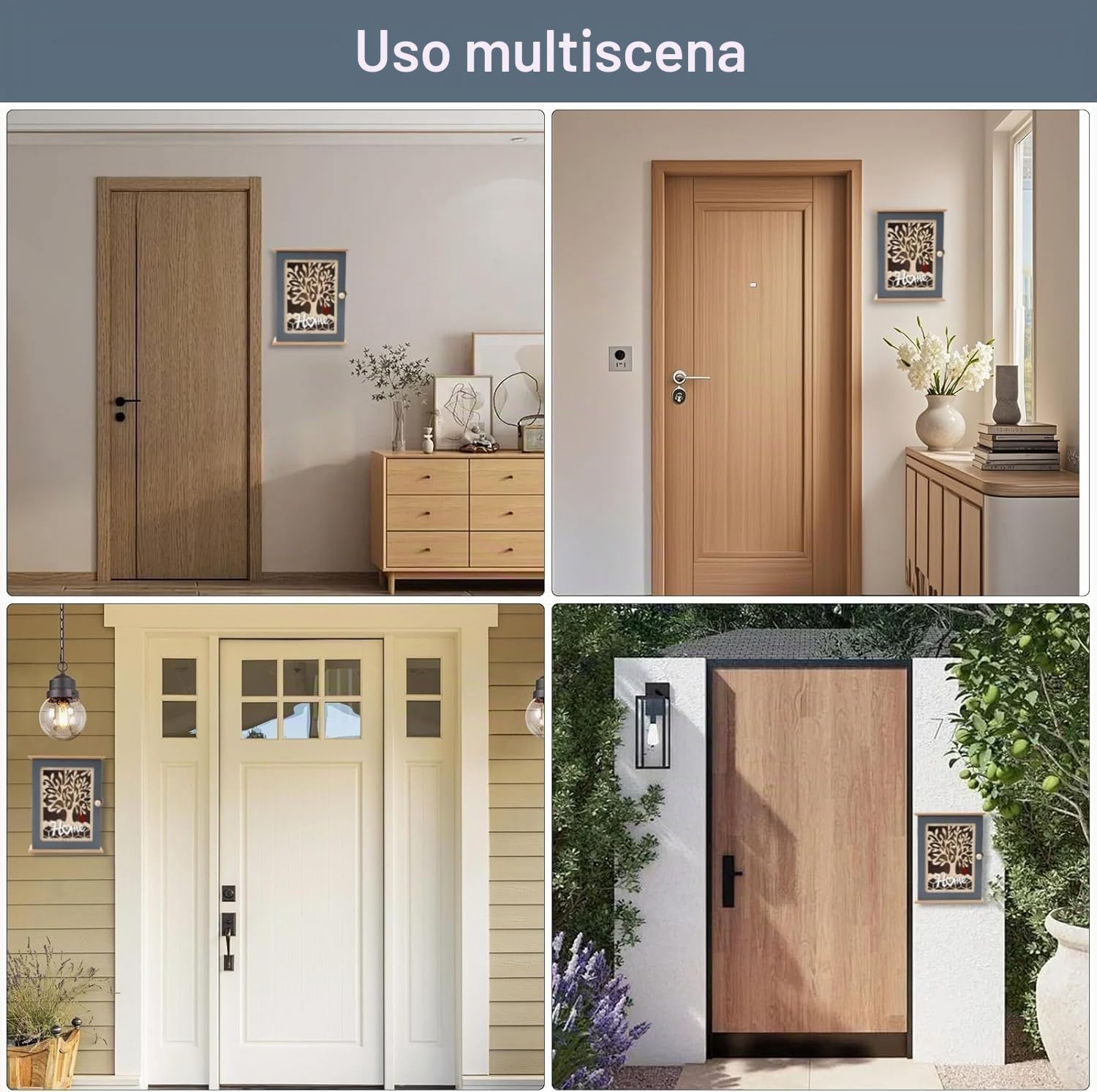 VOSSOT porta chiavi da muro per casa, cassetta portachiavi da parete, portas chiavi ingresso casa, portachiavi da parete, cassetta portas chiavis da muro con 6 ganci, grande per gioielli,sciarpe