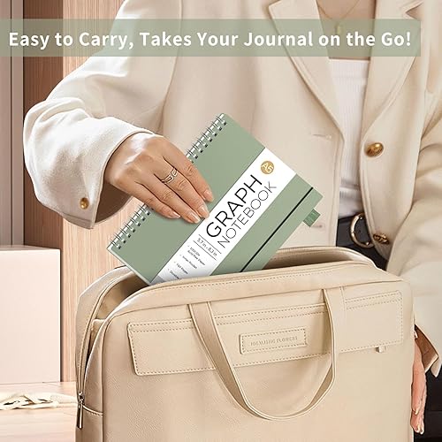 Vista 188 de AHGXG Diario de puntos y viñetas – Cuaderno de espiral de cuadrícula de puntos de 8.5 x 11 pulgadas, cuaderno de puntos grande A4, papel grueso