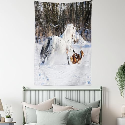 Miniatura 7 de Ambesonne Tapiz de surf, paisaje marino con árbol de coco y tabla de surf en la arena, boceto de isla exótica de verano, colgante de pared para