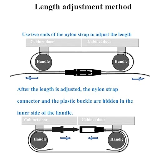 Miniatura 3 de YECOSIN cerraduras de gabinete, a prueba de niños, mangos de refrigerador, mejor para prueba de bebés, correa ajustable de seguridad para niños