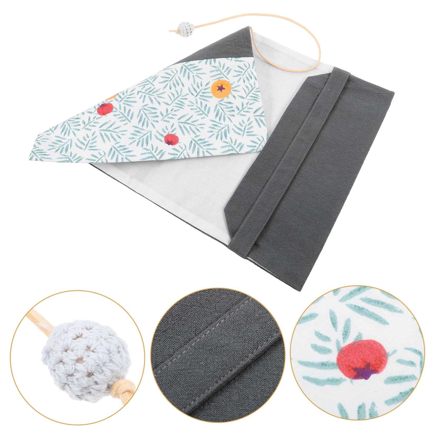 SHINEOFI 3pièces Couverture De Tissu Décorative Protège Cahier Pratique Patchwork Housse De Pour Scolaires Et Accessoire De Lecture Élégant