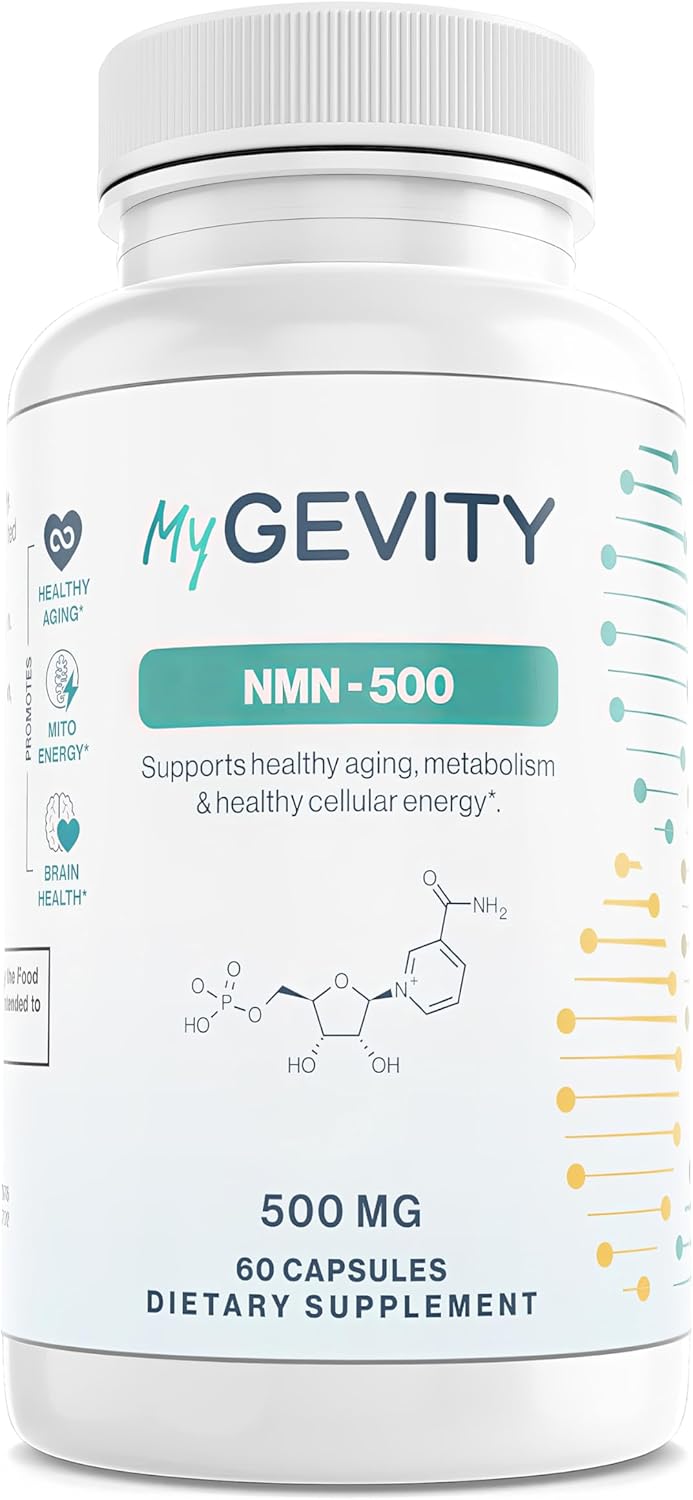 NMN 500mg per Serving – Over 99% Purity – Nicotinamide Mononucleotide Capsules for NAD+ Support, Cellular Energy & Healthy Aging – Vegan, Non-GMO, cGMP Certified Facility, Made in USA – 60 Capsules