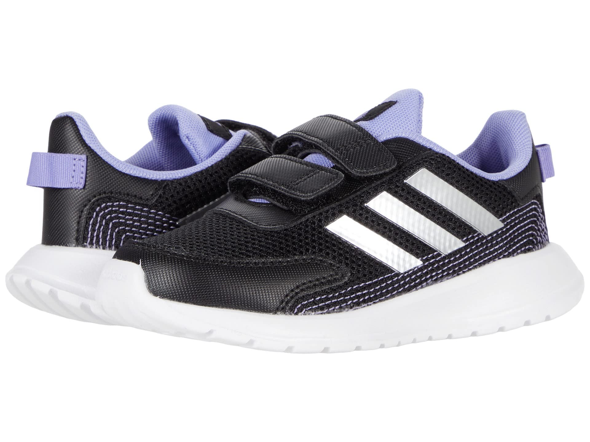 adidas Kids Tensor Run Shoes, Black/Silver Metallic/Light Purple, 9 US Unisex Toddler