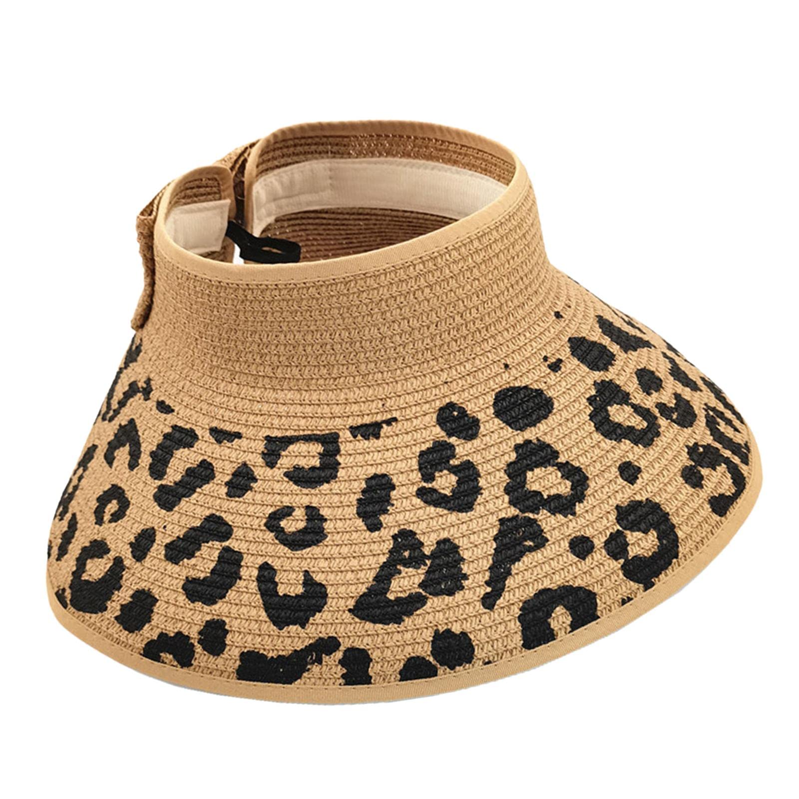 Enakshi® Women Straw Visor Hat Sunhat Wide Brim Sun Hat for Jogging Holiday Khaki|Clothing, Shoes & Accessories | Womens Accessories | Hats-image-26