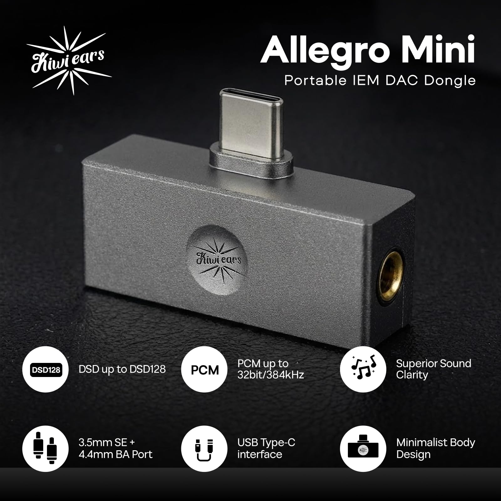 LINSOUL Kiwi Ears Astral In-Ear-Monitor und Kiwi Ears Allegro Mini Tragbarer IEM DAC