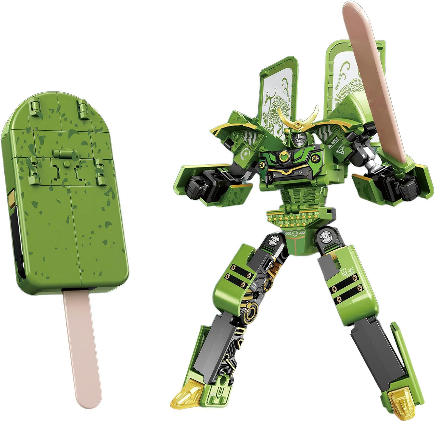 Ice Cream Transforming Toy, 2 in 1 Popsicle Robot Action Figure for Kids & Adults Deformation Toys for Boys Girls Party Favors Gift