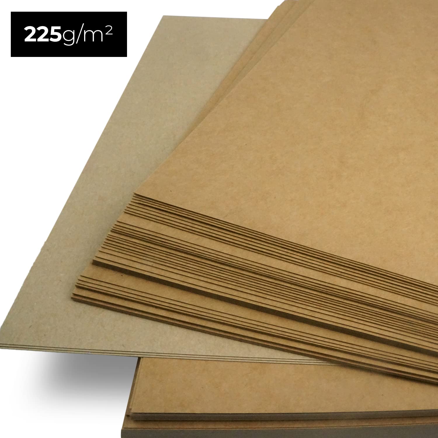 Netuno 1000 fogli di cartoncino Kraft marrone formato A4 210x 297 mm 225g cartoncino ecologico per lavoretti creativi biglietti inviti partecipazioni matrimonio comunione battesimo compleanno Natale