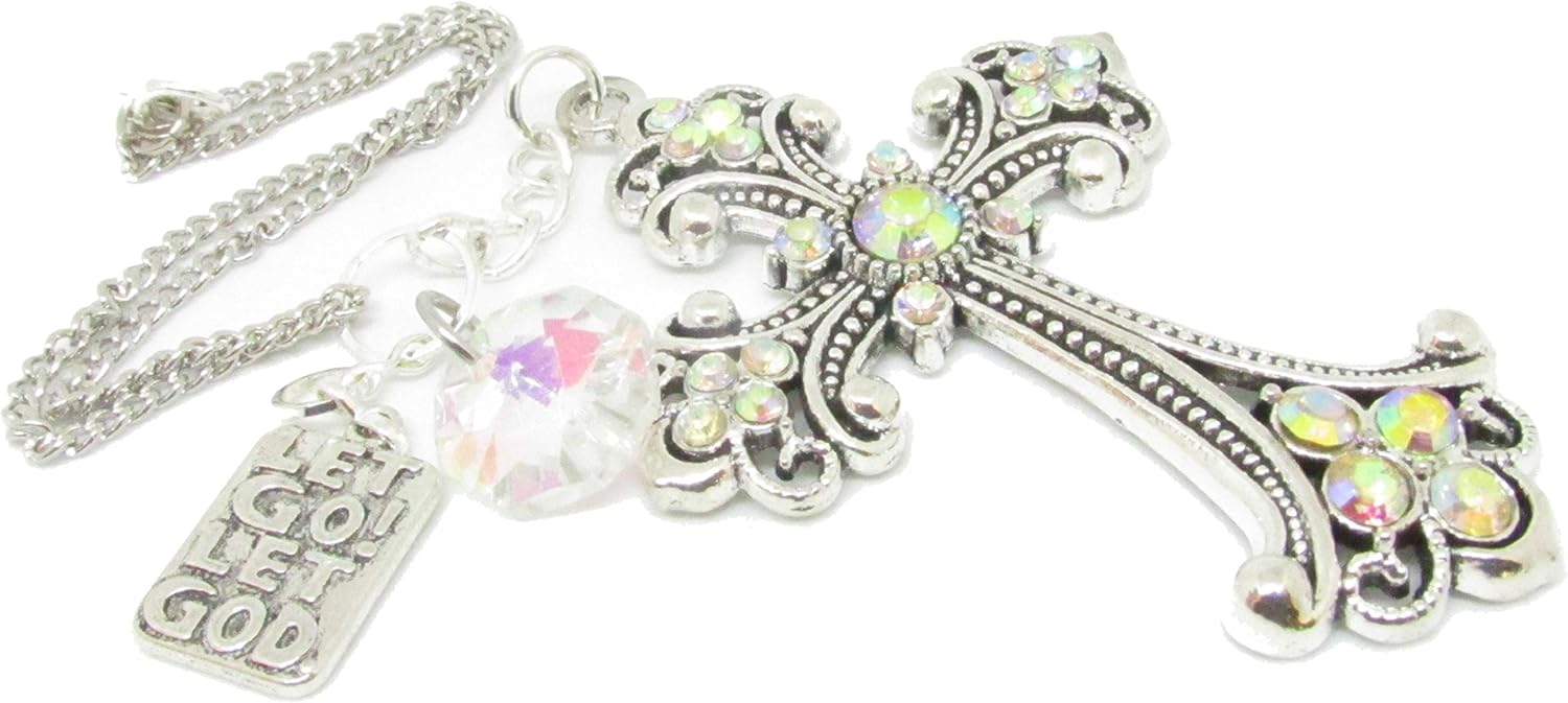 Cross for Car Rearview Mirror Charm - Hanging Crucifix Car Decor - Religious Gift for Women - Image 4