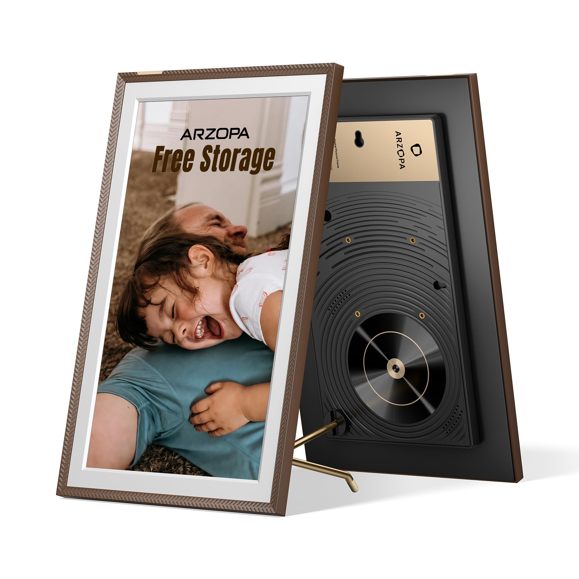 ARZOPA 15.6" Large Digital Picture Frame Free Cloud Storage No Subscription 1920X1080 FHD Touchscreen Anti-Glare Electric Photo Frame Slideshow Custom Gift Mode for Family and Friends