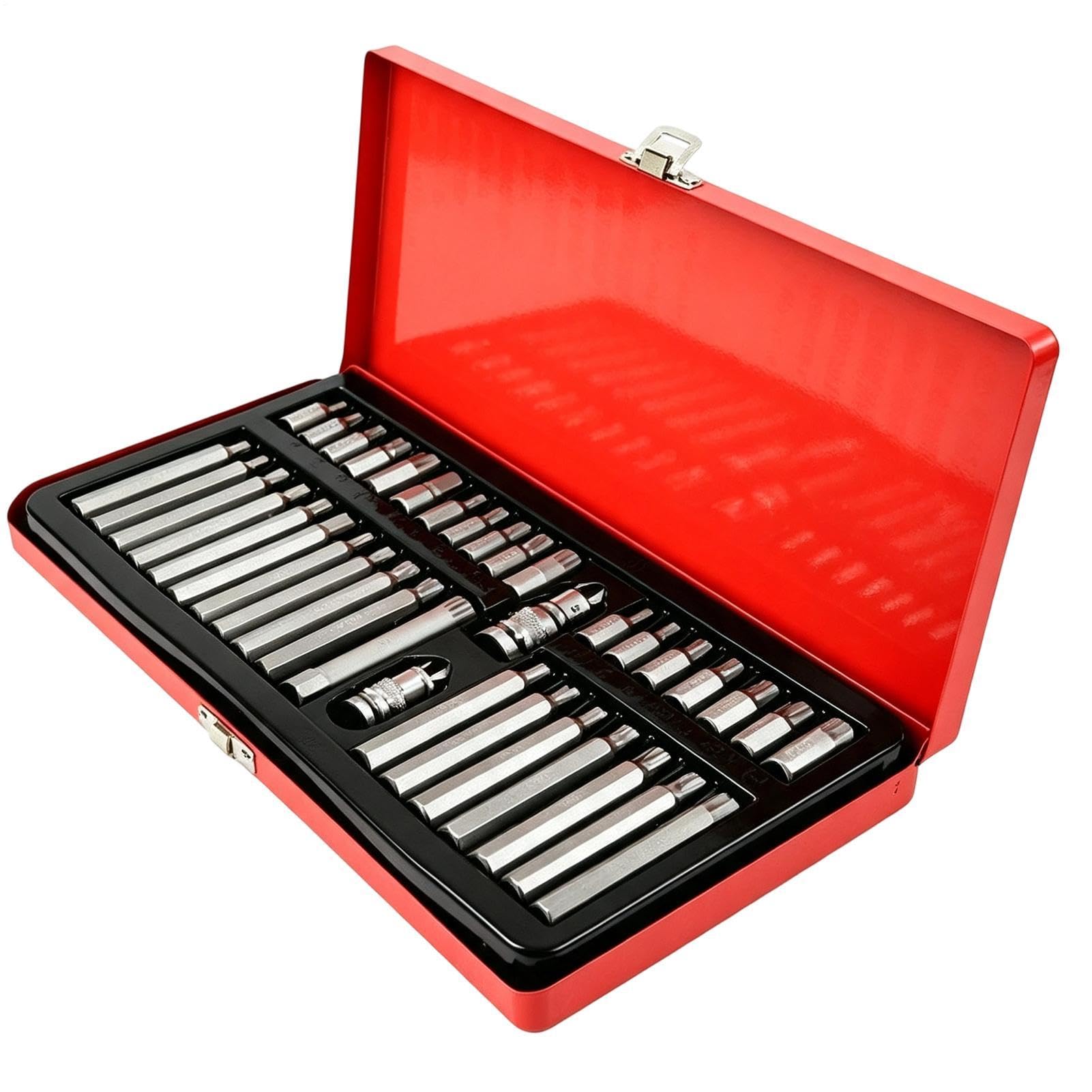 Genérico Set Puntas Hexagonales Puntas Hexagonales Desmontaje Automóvil | Set de vasos para mantenimiento Para Técnicos Automotrices, Garaje Doméstico, Taller, Industria, Mecánicos De Carretera