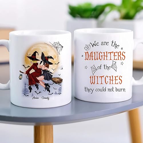 Miniatura 3 de GOSSBY Taza personalizada personalizada con texto en inglés We are the Daughter of the Witches they could not burn, taza de café con texto en inglés
