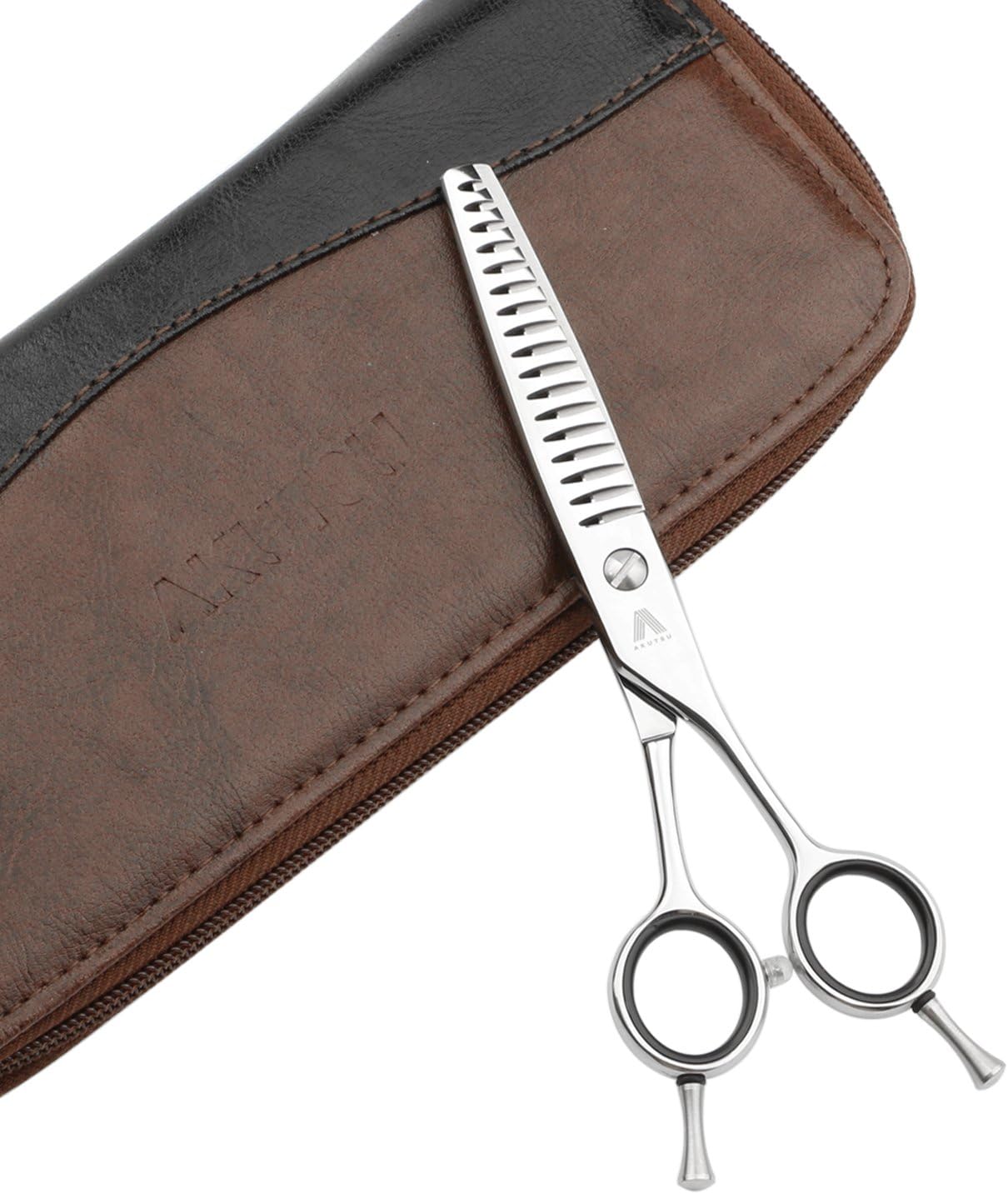 Salon Professional 6.0" Hair Thinning/Texturizing Shears 17/23/35 Teeth Razor Edge Barber Scissors with Finger Inserts (17 Teeth)