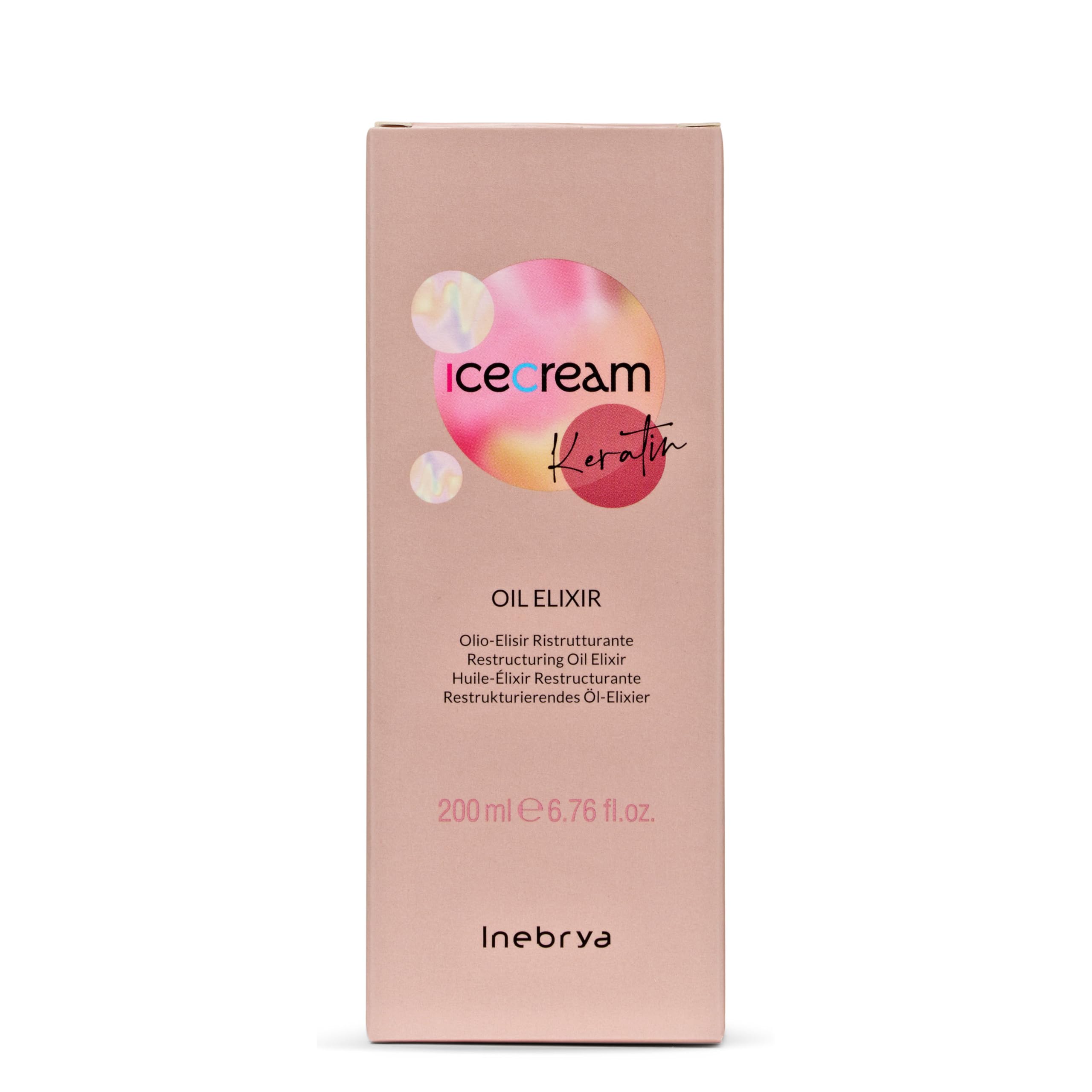 INEBRYA ICE CREAM KERATIN OIL Regenerujący eliksir do włosów z keratyną 200ml