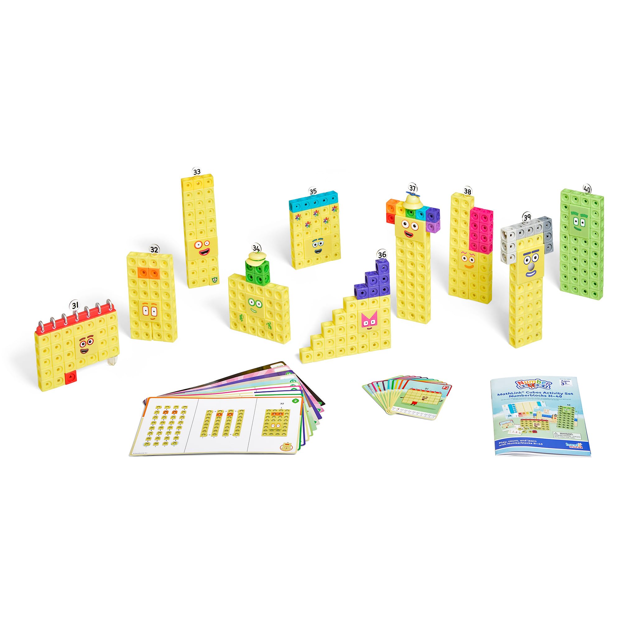 Amazon.com: hand2mind Numberblocks 31-40 MathLink Cubes Activity