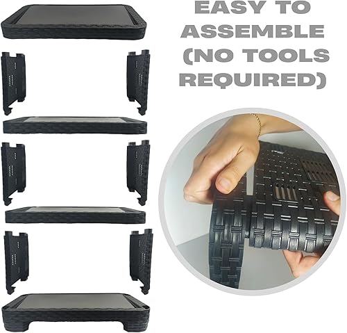 Miniatura 4 de Estantería de 4 niveles, estante multiusos para el hogar, baño, cocina, despensa, garaje, patio trasero, organizador de almacenamiento de 4