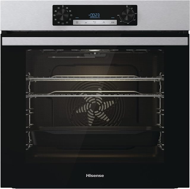 Hisense BI62212AXUK - Built-in 77L Electric Single Oven - Stainless Steel with Even Bake, Pizza Mode, Multiphase Cooking - 22x23x23 inches (LxWxH) - A Rated, Extra Large