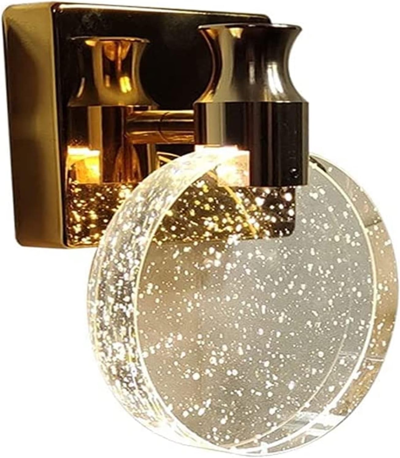 Nordic Vintage Wall Lamp Light LED Wall Sconce Crystal Bubble Minimalist Glass Wall Light Decor Wall Lamp Bedroom Bedside Wall Mount Lights Vanity Wall Sconces for Dressing Table