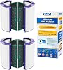 VEVA Premium HEPA Replacement Filter 2 Pack Compatible with All Models Dyson HP04, TP04 and DP04 purifiers, Part # 969048-01