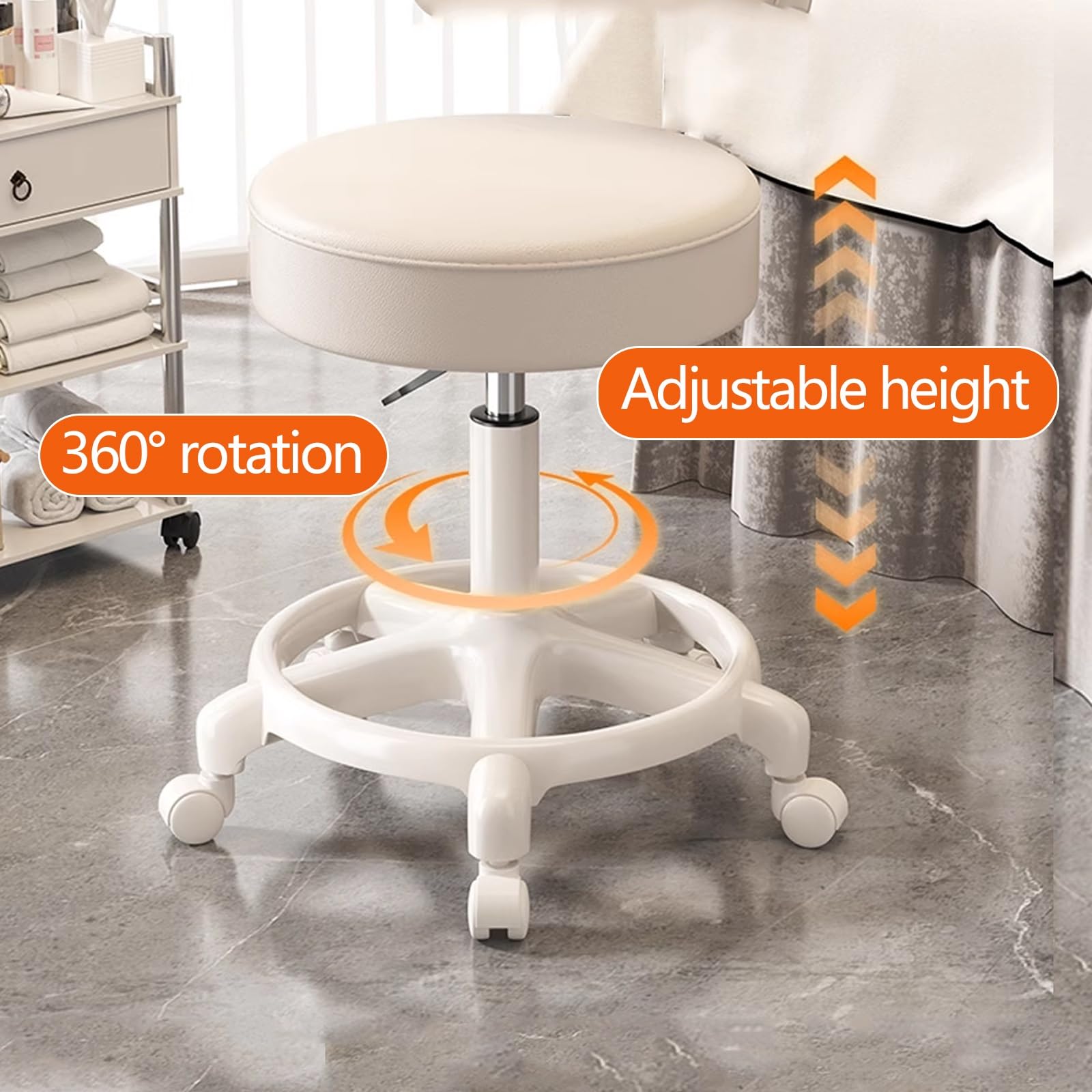 Sedia Di Bellezza Girevole in Altezza Regolabile Sgabello Ergonomico Della Sella da Rotazisgabello Estetico Professionale Sale Cucina/Blu