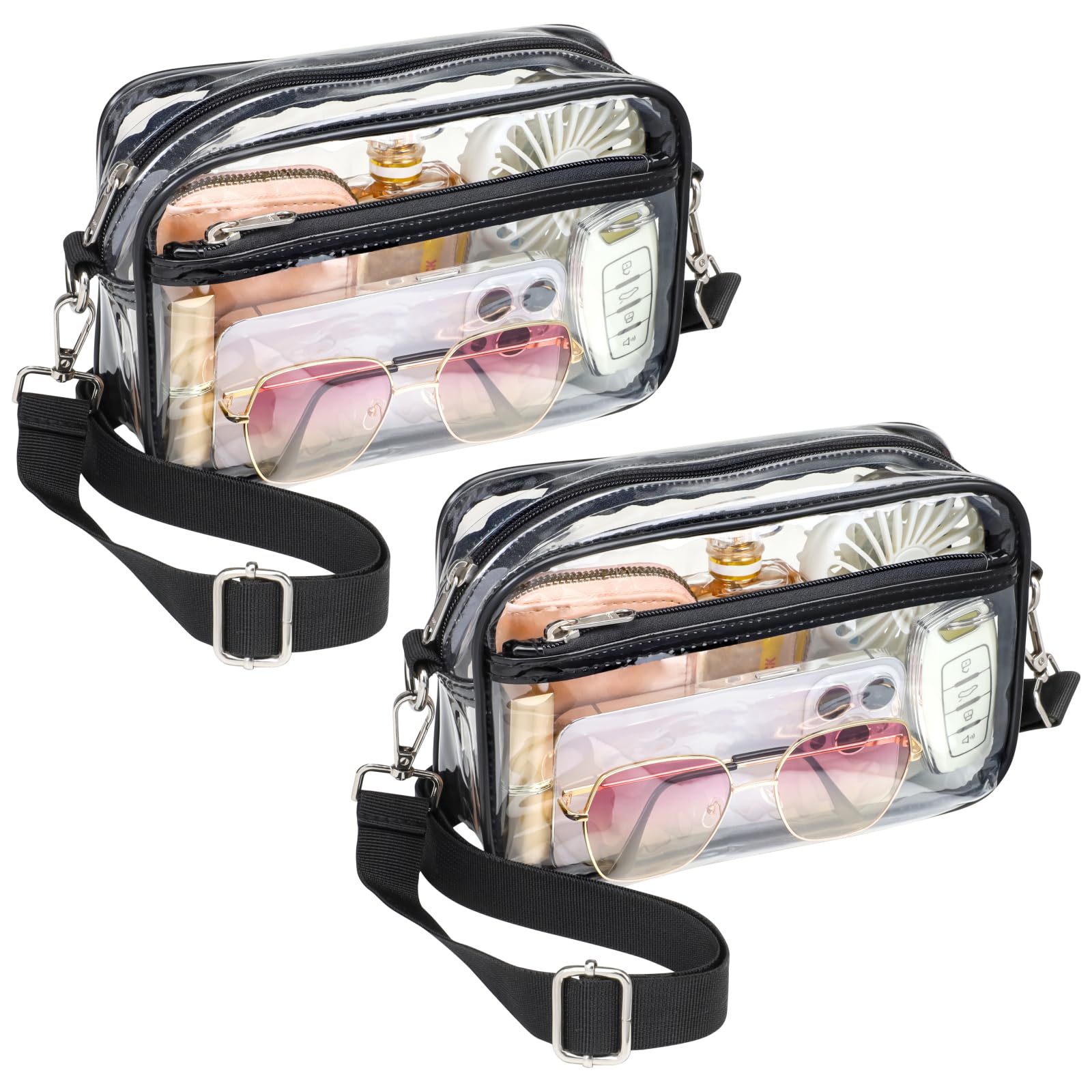 PACKISM Clear Bag for Stadium Events - Small Clear Purse Crossbody Bag