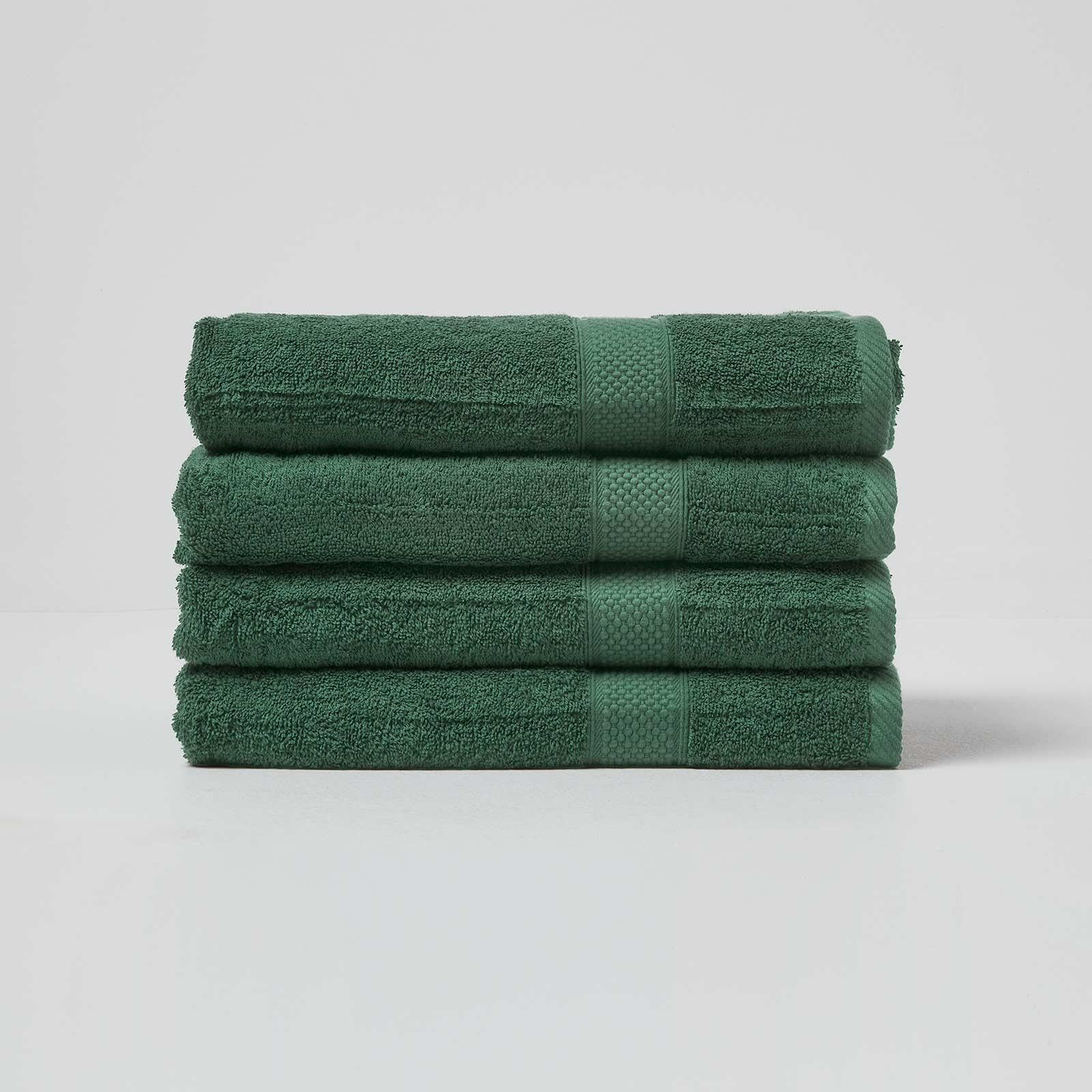 HOMESCAPES Light Blue Turkish Cotton Set of 4 Face Cloths Flannel Super Soft Thick & Absorbent 500 GSM Towel Heavy Weight for everyday Luxury — view 257