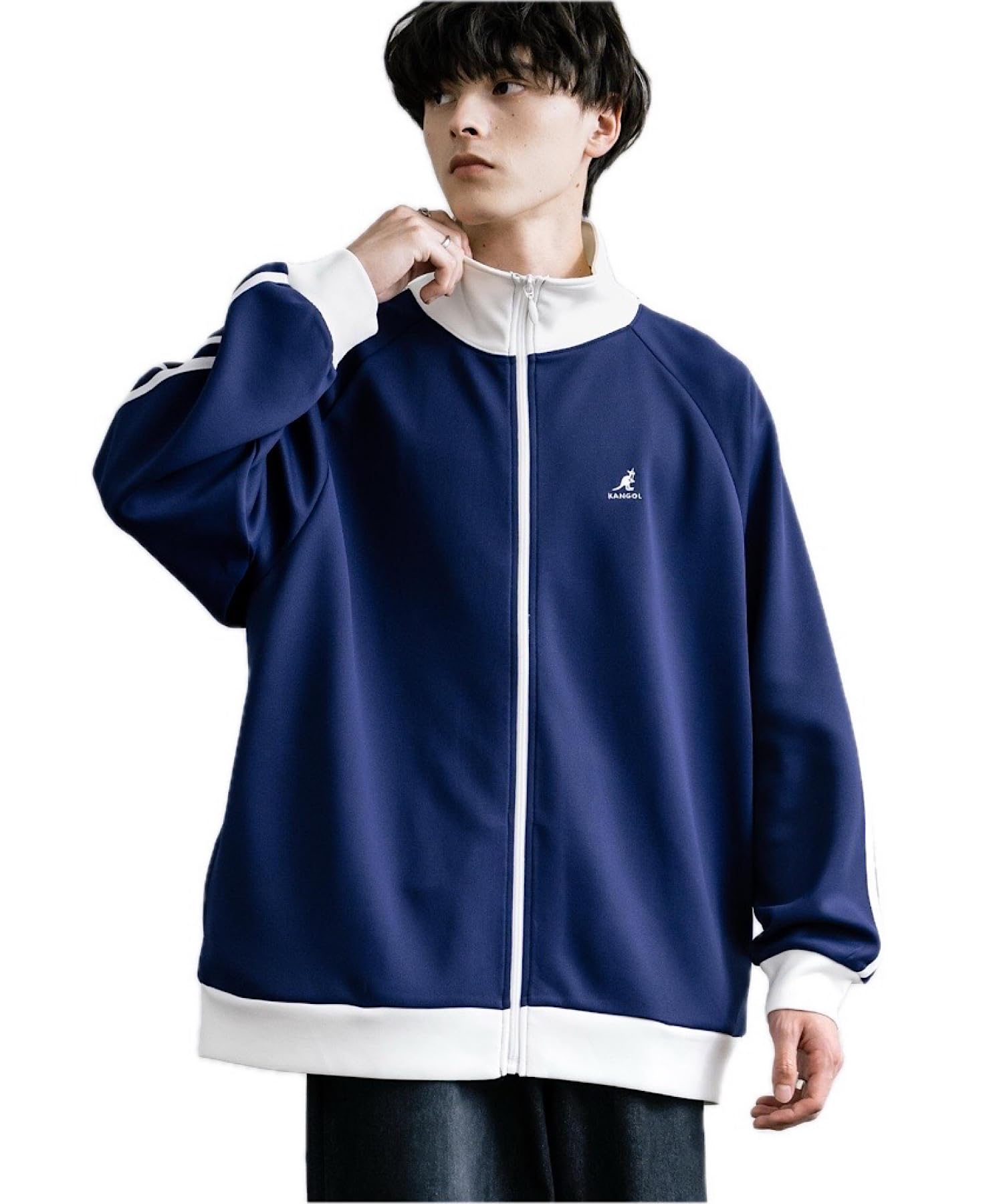 ■美品■激レア■オーバーサイズ■トラックジャケット■韓国■galfy セットアップ対応】'huge sizing' ダブルフェイスサイドライン