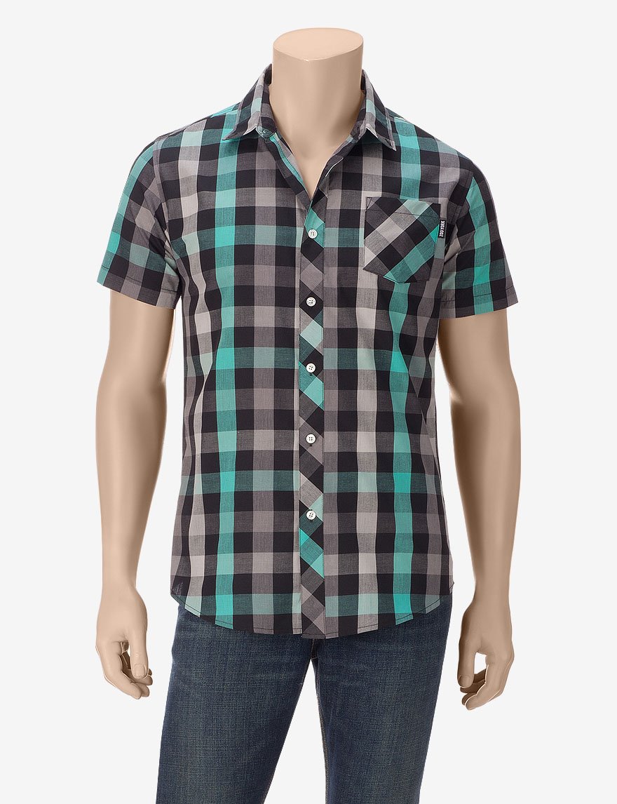 Zoo York Men's Mercury Plaid S/s Yd Poplin