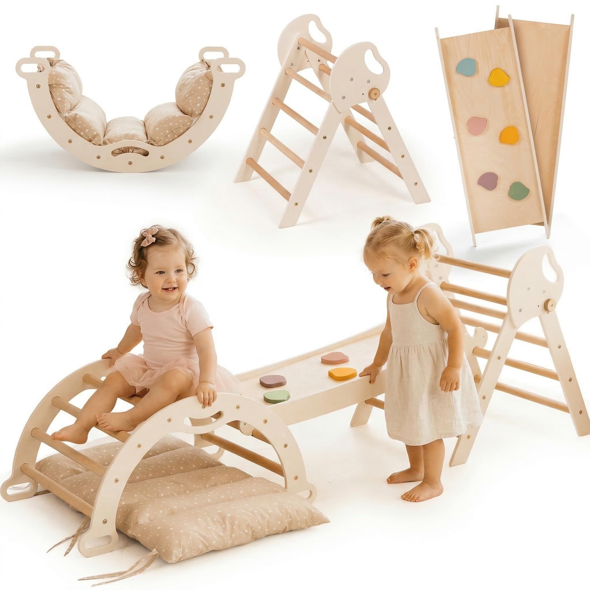 Amazon.com: Goodevas 5-in-1 Toddler Climbing Toys Indoor Set