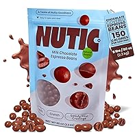 Vista 3 de Nutic Granos gourmet de café expreso de chocolate con leche, 5 libras, granos de café tostados cubiertos de chocolate con leche, caramelo