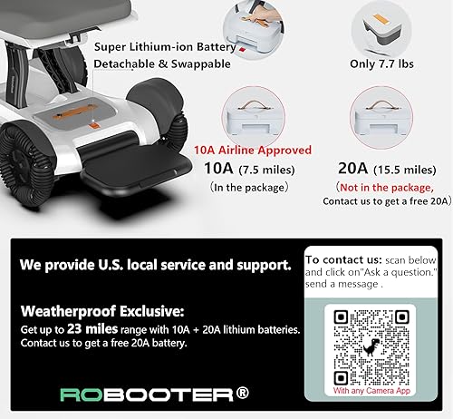 Miniatura 2 de ROBOOTER X40 Intelligent Electric Powered Wheelchair, Compact Heavy Duty Mobile, Automatic Folding, Powerful Dual Motor, Dual Controller, Foldable