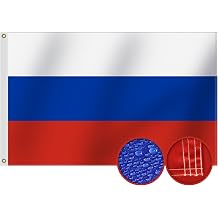 Heavy Duty Russia Flag 3x5 Ft, Longest Lasting Oxford Nylon 210D|Four Rows Stitching Fly Ends|Russian National Flags Decoration Gift Yard House Banner