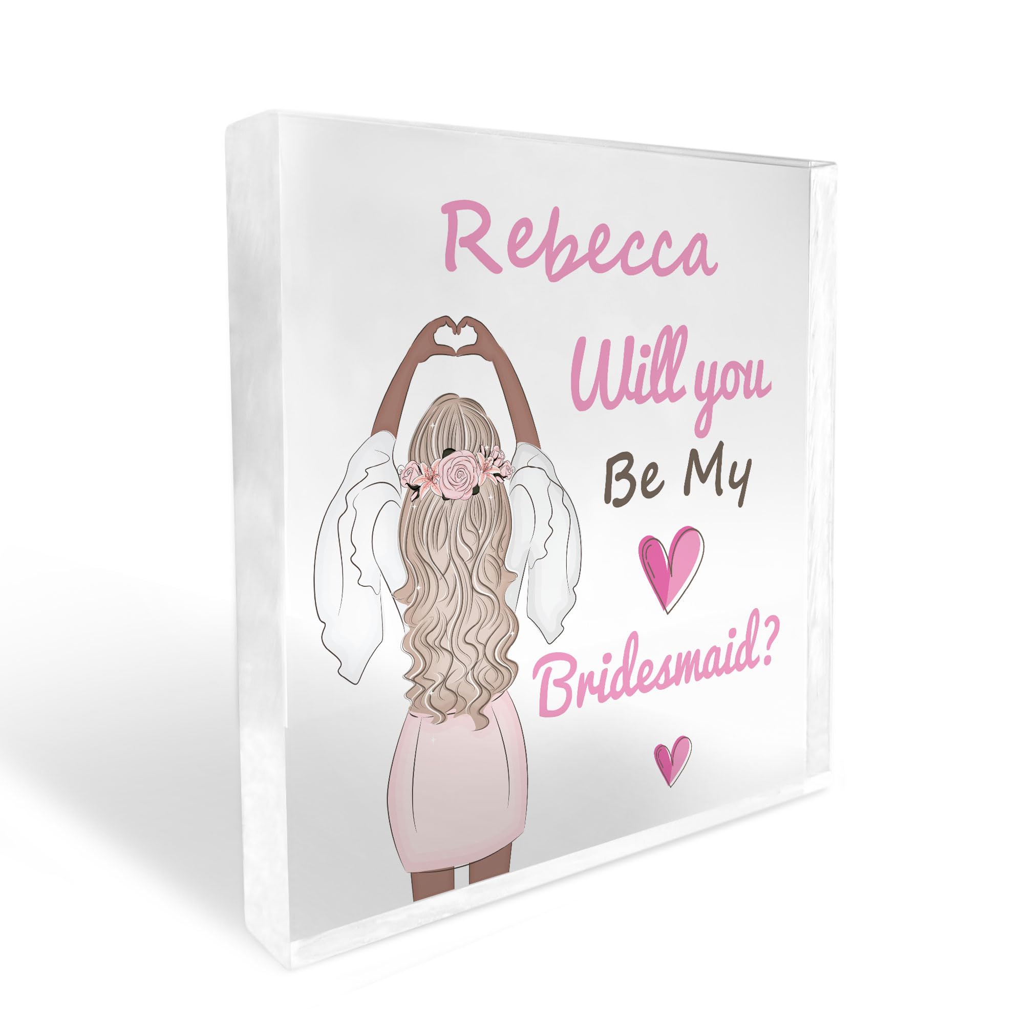 Red Ocean Personalised Will You Be My Bridesmaid Proposal Gift Wedding Gifts Wedding Asking Gift Friend Sister Gift Keepsake