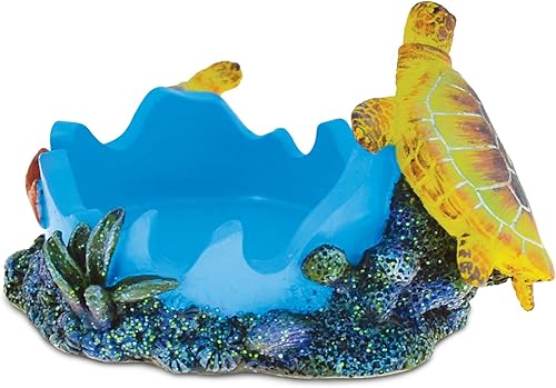 Miniatura 2 de COTA Global - Portavelas de tortugas marinas náuticas, escultura, arte intrincado, figura de resina, decoración temática de océano y vida marina,