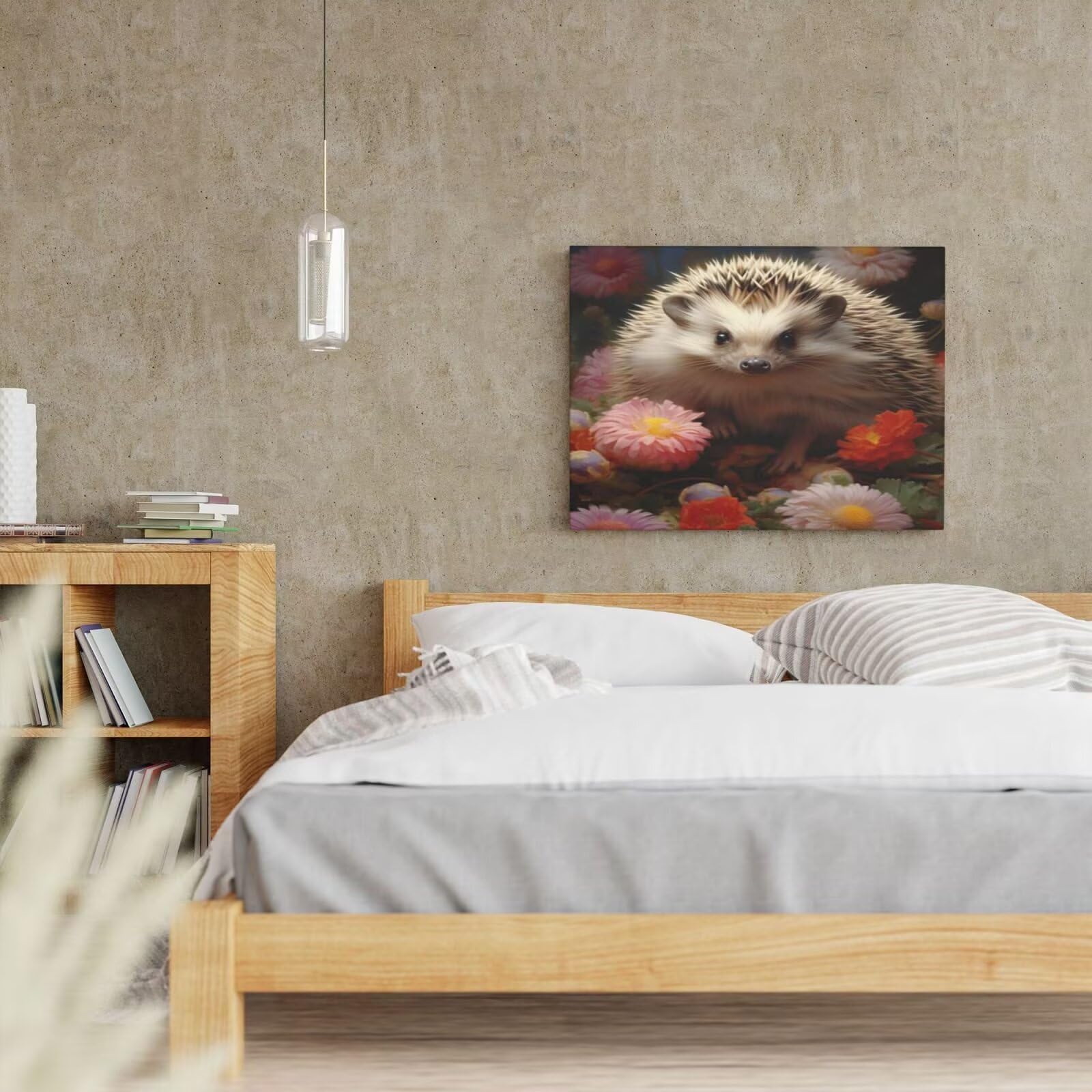 Kit per pittura con numeri di riccio per adulti, pittura con numeri, margherite, acrilico con numeri per adulti/principianti, pittura ad olio per decorazione da parete della casa, 90 x 65 cm,