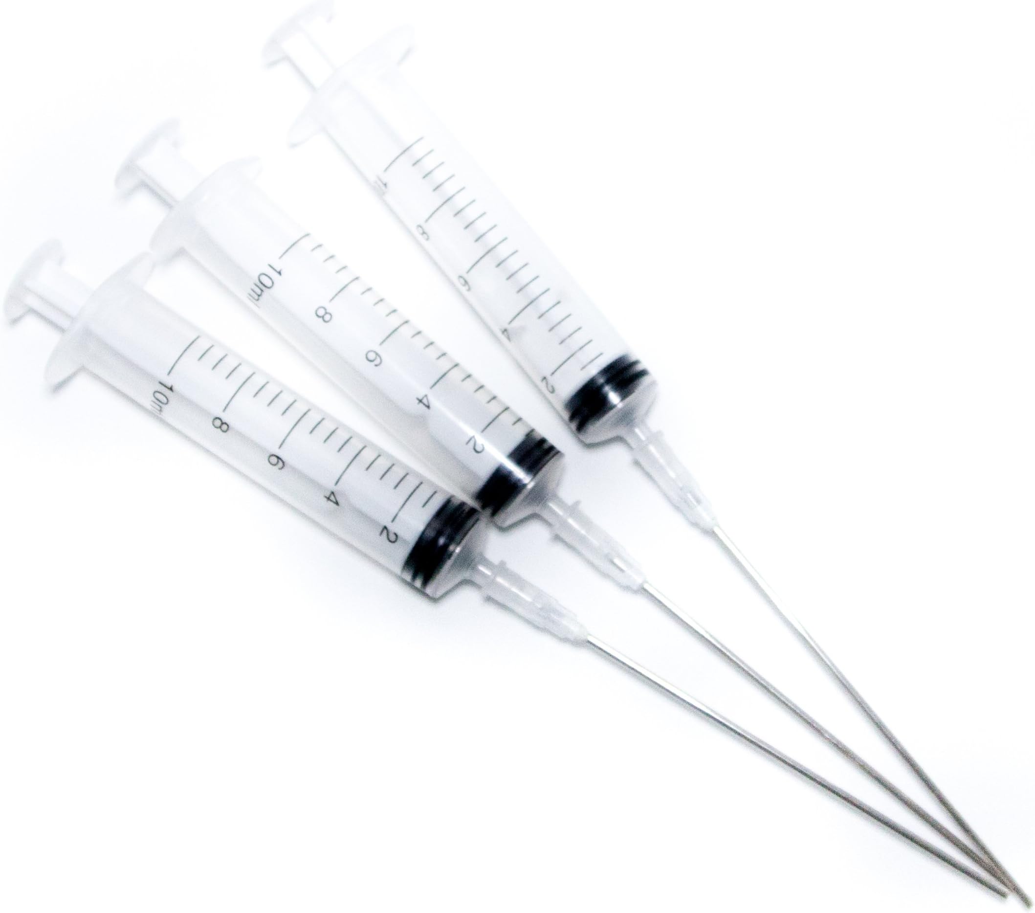 3X 10ml Glue Syringes with Needles 4" / 10cm. Can be Used with Ink, Oil, Glue, Paint, Grease, etc.