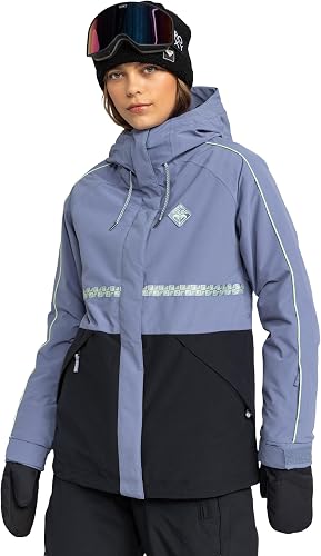 Roxy Sweat à capuche standard High Ridge pour femme - Imperméable 10 K - Veste d
