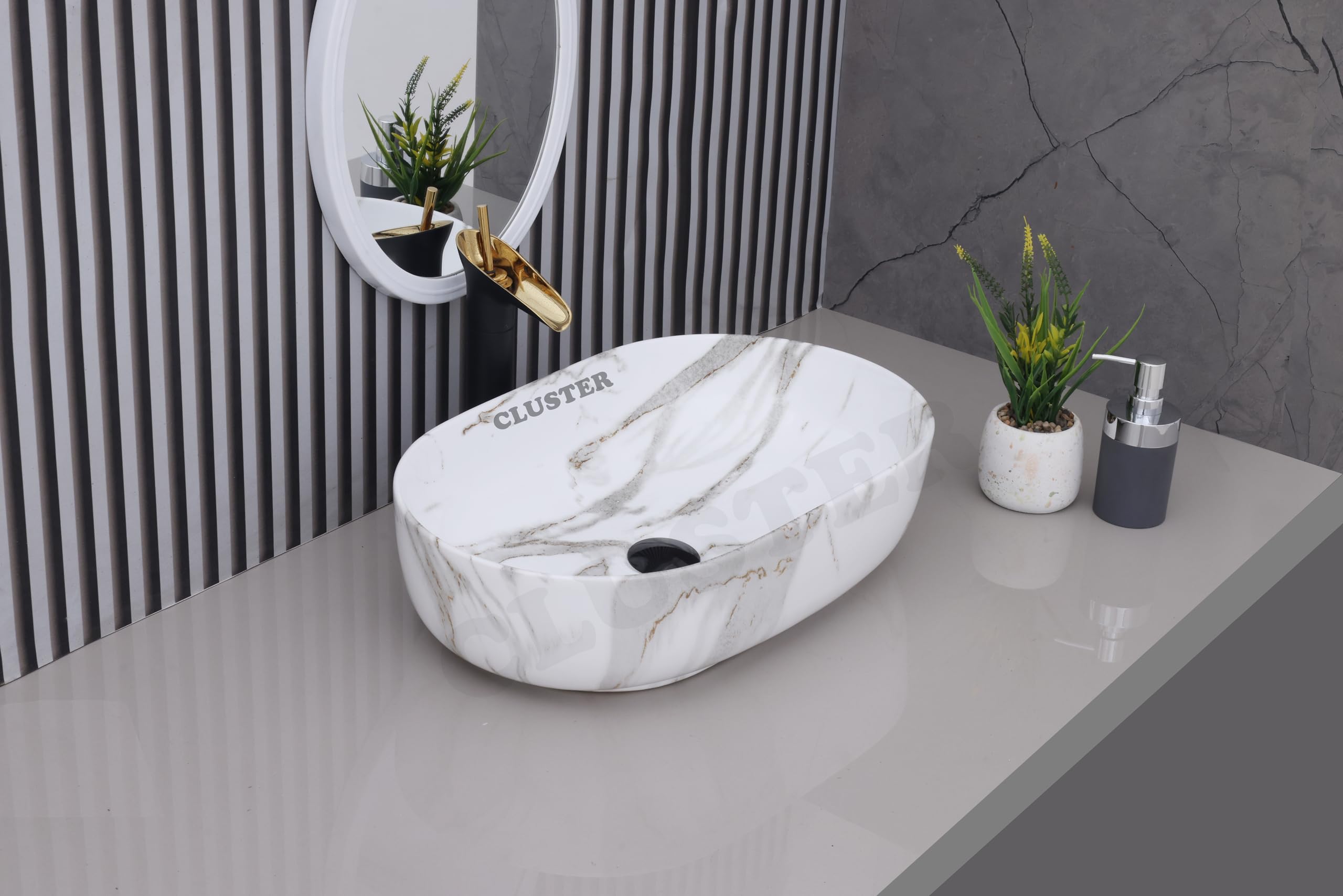Cluster Designer Wash Basin - Ceramic Sink for Bathroom -8 Cluster Designer Wash Basin - Ceramic Sink for Bathroom -8