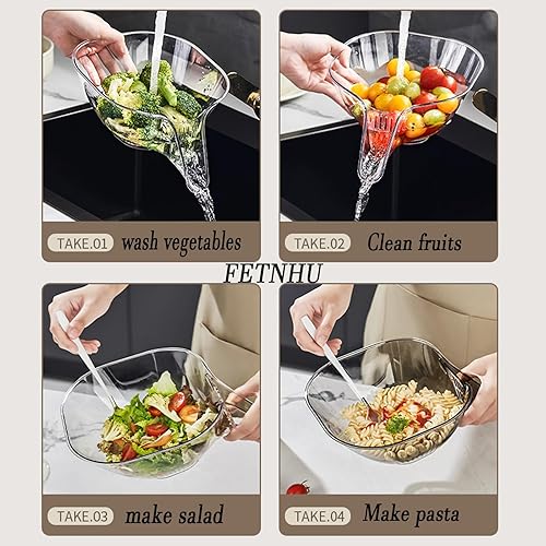 Miniatura 4 de Cesta de drenaje esencial de cocina resistente a altas temperaturas, embudo de cesta de drenaje, cesta de drenaje multifuncional, cuenco colador con