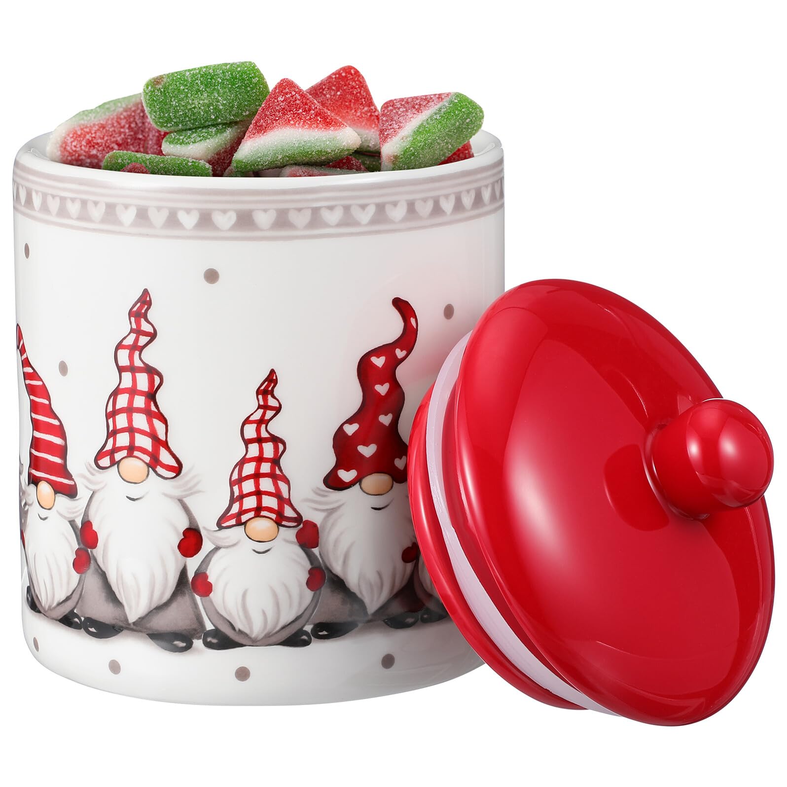 Toyvian Keramik Vorratsdose mit Luftdichtem Deckel Große Lebensmittel Aufbewahrungsdose für Tee Süßigkeiten und Trockenfrüchte Bpa Frei Geschenkidee zu Weihnachten